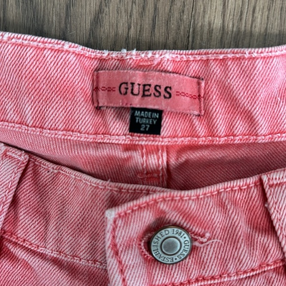 Denim Pink Guess shorts - Picture 2 of 5
